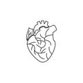 Heart, Man heart, human heart icon Royalty Free Stock Photo
