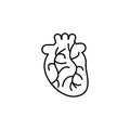 Heart, Man heart, human heart icon Royalty Free Stock Photo