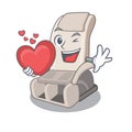 With heart massage chair the middle room cartoon Royalty Free Stock Photo