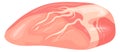 Heart meat cartoon icon. Raw pork organ