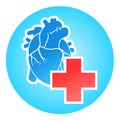 Heart and medical cross