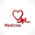 Heart Medical Icon. Health Care Logo Design. Jpeg