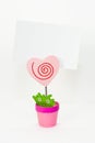 Heart message card holder