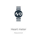 Heart meter icon vector. Trendy flat heart meter icon from measurement collection isolated on white background. Vector