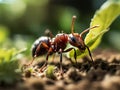 An ant\'s wanderings in the midday garden