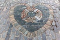 Heart of Midlothian mosaic in Edinburgh Royalty Free Stock Photo