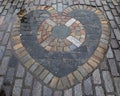 Heart of Midlothian Mosaic in Edinburgh, Scotland Royalty Free Stock Photo