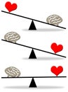 Heart mind balance Royalty Free Stock Photo