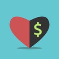 Heart, money, halves