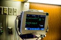 Heart monitor showing irregular heartbeat