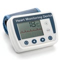 Heart monitoring healthcare isolated on white