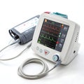 Heart monitoring healthcare isolated on white