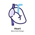 Heart mono color icon