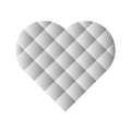 Heart mosaic of square tiles with grey gradients. Love symbol. Vector illustration