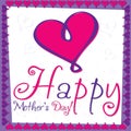 Heart Mother`s Day card