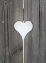 Heart motif in wooden shutter boards Royalty Free Stock Photo