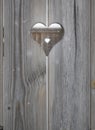 Heart motif in wooden shutter boards Royalty Free Stock Photo