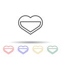 Heart multi color icon. Simple thin line, outline vector of blood donation icons for ui and ux, website or mobile application Royalty Free Stock Photo