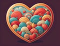 Heart multicolor icon