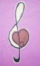 Heart with music Royalty Free Stock Photo