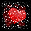 Heart and music in the night