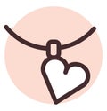 Heart necklace, icon