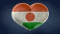 Heart of the Niger flag. Royalty Free Stock Photo