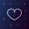 A heart nolan button icon. Simple thin line, outline vector of web icons for ui and ux, website or mobile application Royalty Free Stock Photo