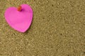 Heart note on corkboard Royalty Free Stock Photo