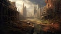 Unveiling the Haunting Beauty of a Postapocalyptic City: A Glimpse into a World Transformed
