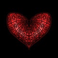 Heart ornamental pattern valentine. Royalty Free Stock Photo