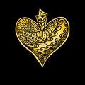 Heart ornamental pattern valentine. Royalty Free Stock Photo