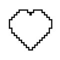 heart outline icon. Digital heart love