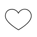 Heart outline icon vector isolated Royalty Free Stock Photo