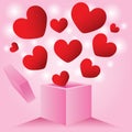 Heart from outside love box Royalty Free Stock Photo