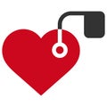 Heart Pacemaker Raster Icon Flat Illustration Royalty Free Stock Photo