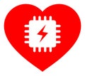 Heart Pacemaker Raster Icon Illustration