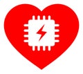 Heart Pacemaker Raster Icon Illustration Royalty Free Stock Photo