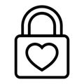 Heart padlock icon security love Royalty Free Stock Photo