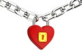 Heart padlock Royalty Free Stock Photo