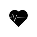 Heart and palpitations icon. Element of medical instruments icons. Premium quality graphic design icon. Signs, outline symbols col Royalty Free Stock Photo