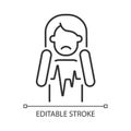 Heart palpitations linear icon Royalty Free Stock Photo