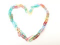 Heart Paper Clip Royalty Free Stock Photo