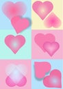 Heart pastel valentine day pink tender card