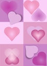 Heart pastel valentine day lilac violet tender card