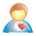Heart patient icon