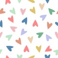 Seamless pattern of colorful hearts Royalty Free Stock Photo