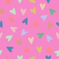 Seamless pattern of colorful hearts Royalty Free Stock Photo