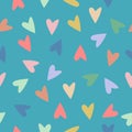 Colorful Heart seamless pattern vector Royalty Free Stock Photo