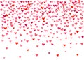 Love romantic background with colorful hearts, Valentines day pattern